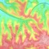Mapa topográfico Les Borderies, altitude, relevo