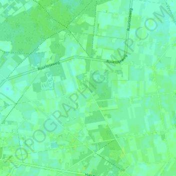 Mapa topográfico Wolfersveen, altitude, relevo