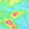Mapa topográfico Mont Fébé, altitude, relevo