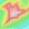 Mapa topográfico Knocknadobar, altitude, relevo
