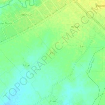 Mapa topográfico Siau, altitude, relevo