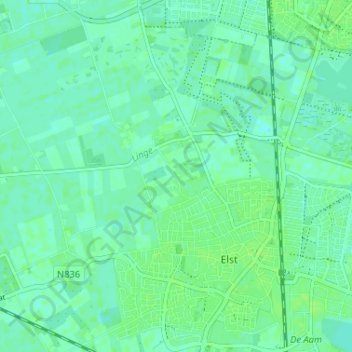 Mapa topográfico Snodenhoek, altitude, relevo