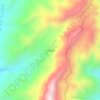 Mapa topográfico Tubalina, altitude, relevo