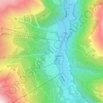 Mapa topográfico See, altitude, relevo