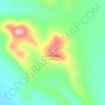 Mapa topográfico Carrizalillo, altitude, relevo