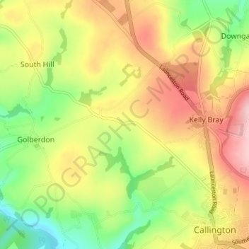 Mapa topográfico Maders, altitude, relevo