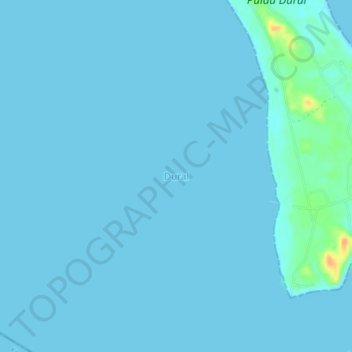 Mapa topográfico Durai, altitude, relevo
