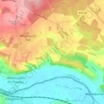 Mapa topográfico Path Hill, altitude, relevo