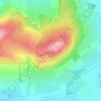 Mapa topográfico Mormond Hill, altitude, relevo