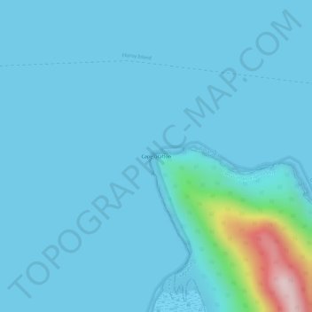 Mapa topográfico Cape Grafton, altitude, relevo