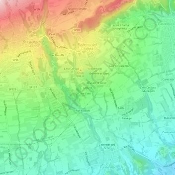 Mapa topográfico Laguna, altitude, relevo