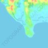 Mapa topográfico Sibago, altitude, relevo