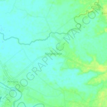 Mapa topográfico Malanduage, altitude, relevo