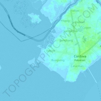 Mapa topográfico Day-as, altitude, relevo