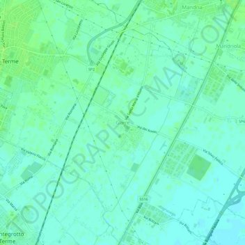 Mapa topográfico Giarre, altitude, relevo
