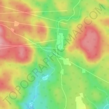 Mapa topográfico Greer Mount, altitude, relevo