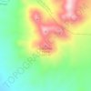 Mapa topográfico Cerro Tres Puntas, altitude, relevo