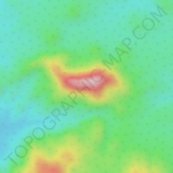 Mapa topográfico Blue Mountain, altitude, relevo