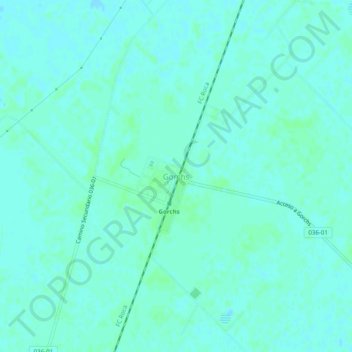 Mapa topográfico Gorchs, altitude, relevo