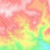 Mapa topográfico Churajon, altitude, relevo
