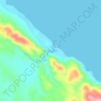 Mapa topográfico Pambuhan, altitude, relevo