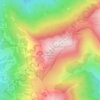 Mapa topográfico Monte Genevris, altitude, relevo