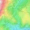 Mapa topográfico Passo Campolongo, altitude, relevo