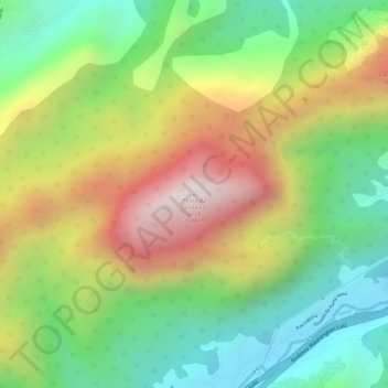 Mapa topográfico Petrópolis, altitude, relevo
