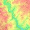 Mapa topográfico La Barre, altitude, relevo