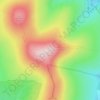 Mapa topográfico Djouce, altitude, relevo