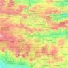 Mapa topográfico Granados Baja Verapaz, altitude, relevo