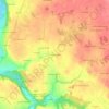 Mapa topográfico La Montagnerie, altitude, relevo