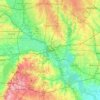 Mapa topográfico Dallas, altitude, relevo