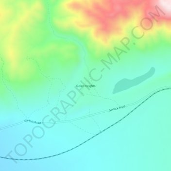 Mapa topográfico Goler Heights, altitude, relevo