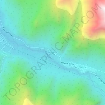 Mapa topográfico El Boyenar, altitude, relevo