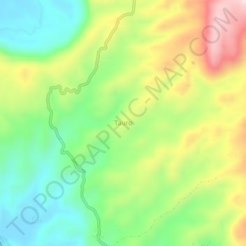 Mapa topográfico Tauro, altitude, relevo