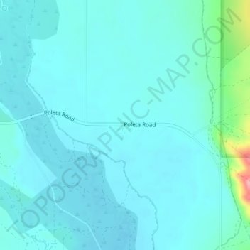 Mapa topográfico Poleta, altitude, relevo
