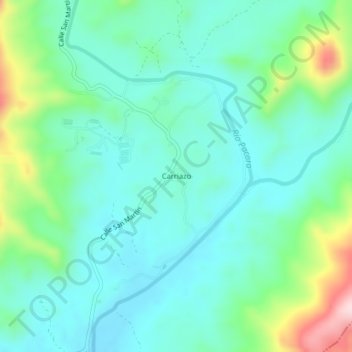Mapa topográfico Carriazo, altitude, relevo