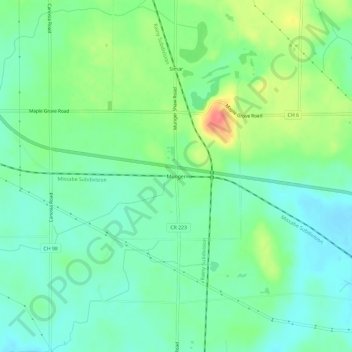 Mapa topográfico Munger, altitude, relevo