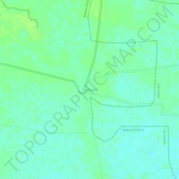 Mapa topográfico Salbari, altitude, relevo