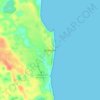 Mapa topográfico Vilanculos, altitude, relevo
