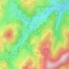 Mapa topográfico Les Allagoutes, altitude, relevo