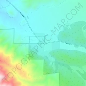 Mapa topográfico Oak Grove, altitude, relevo