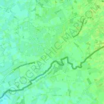 Mapa topográfico IJzerlo, altitude, relevo