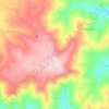 Mapa topográfico Oben, altitude, relevo
