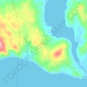 Mapa topográfico Banao, altitude, relevo