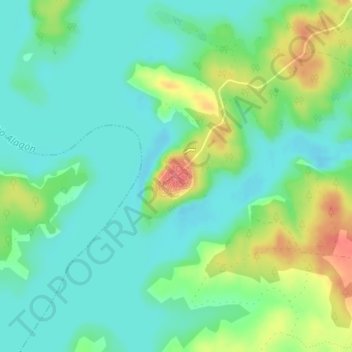 Mapa topográfico Granadilla, altitude, relevo