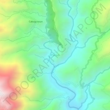 Mapa topográfico Pacso, altitude, relevo