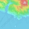 Mapa topográfico Katemba, altitude, relevo
