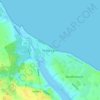 Mapa topográfico Strøby Egede, altitude, relevo